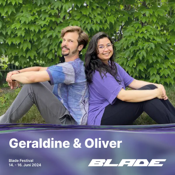 An artist's picture showing Geraldine & Oliver.