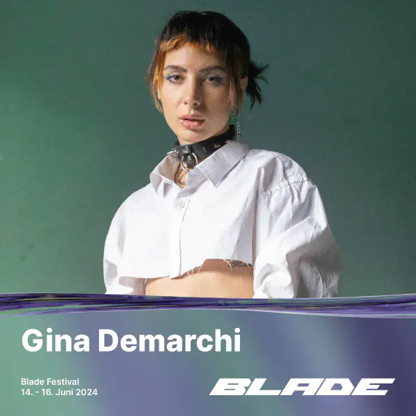 An artist's picture showing Gina Demarchi.