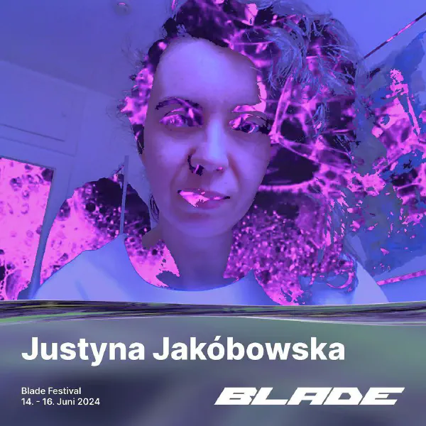 An artist's picture showing Justyna Jakóbowska.